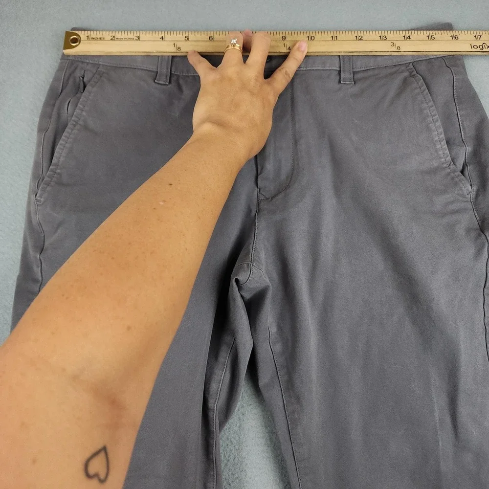 Bonobos Pants Mens 31x30(28) Gray Slim Stretch Twill Chino Casual Cotton Spandex